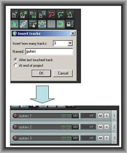 Reaper multiple tracks insert