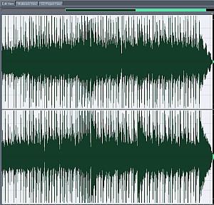 Fast Fourier transform power spectra of the sound recorded from a
