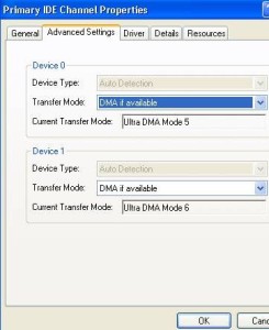 DMA mode in Windows