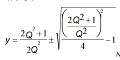 Solving for y in terms of Q