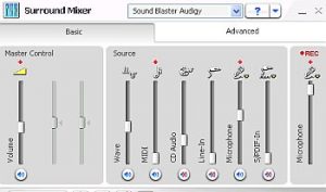 sound card mixer settings