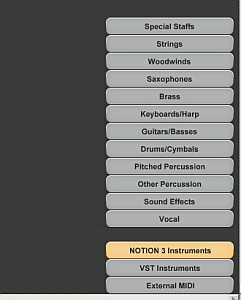Notion string instruments