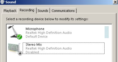 windows sound control panel