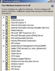 Windows features that can be turn on and turn off