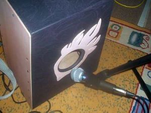 microphone on drum box