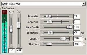 Live vocal insert reverb plugin