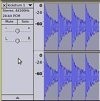 Selecting track in Audacity
