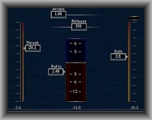 Compression settings on Waves Rcomp