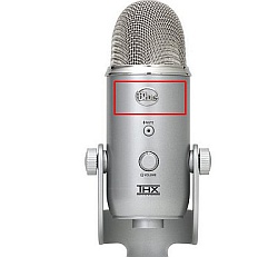 Front of the USB Yeti microphone